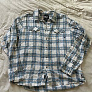 Vintage RipCurl  Plaid Button Flannel